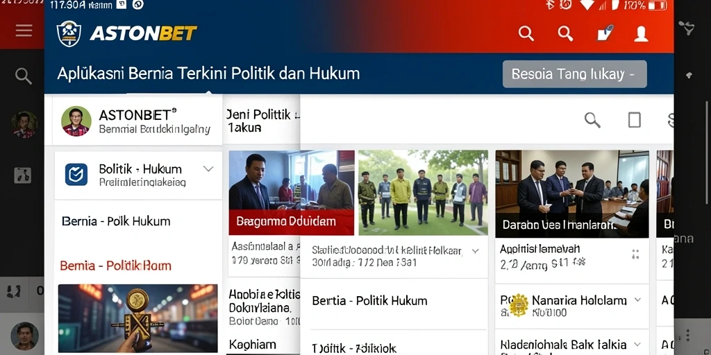 Tampilan antarmuka ASTONBET yang modern dan informatif.