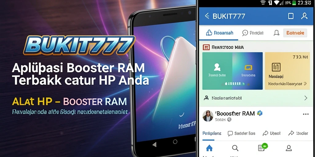 Antarmuka pengguna BUKIT777 yang sederhana dan fungsional untuk Booster RAM.