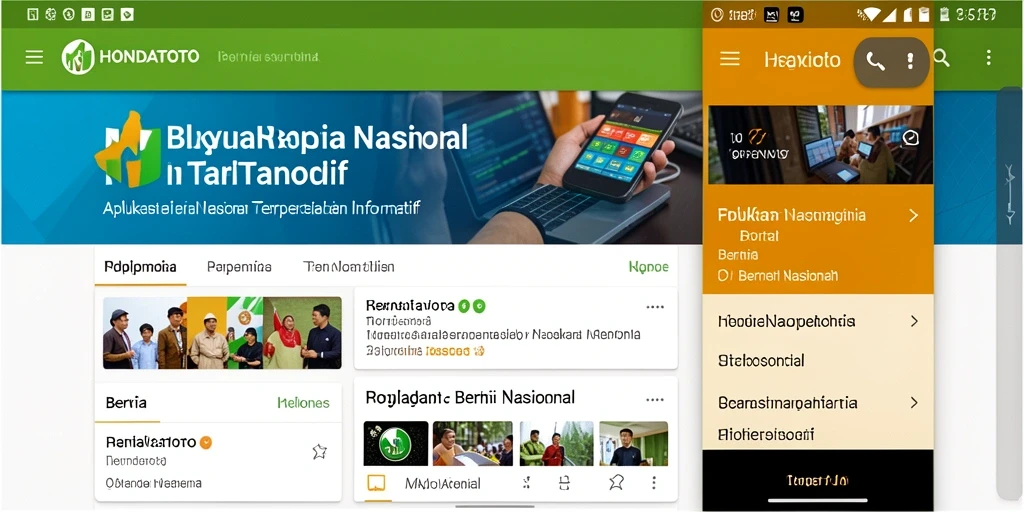 Tampilan antarmuka HONDATOTO yang sederhana dan modern untuk berita nasional.