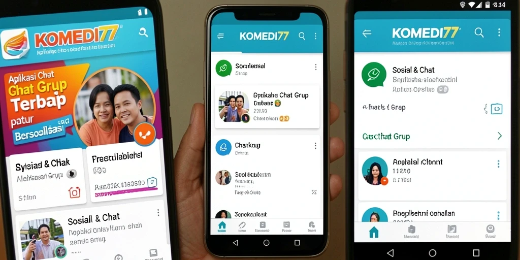 Tampilan antarmuka KOMEDI77 yang memudahkan chat grup.