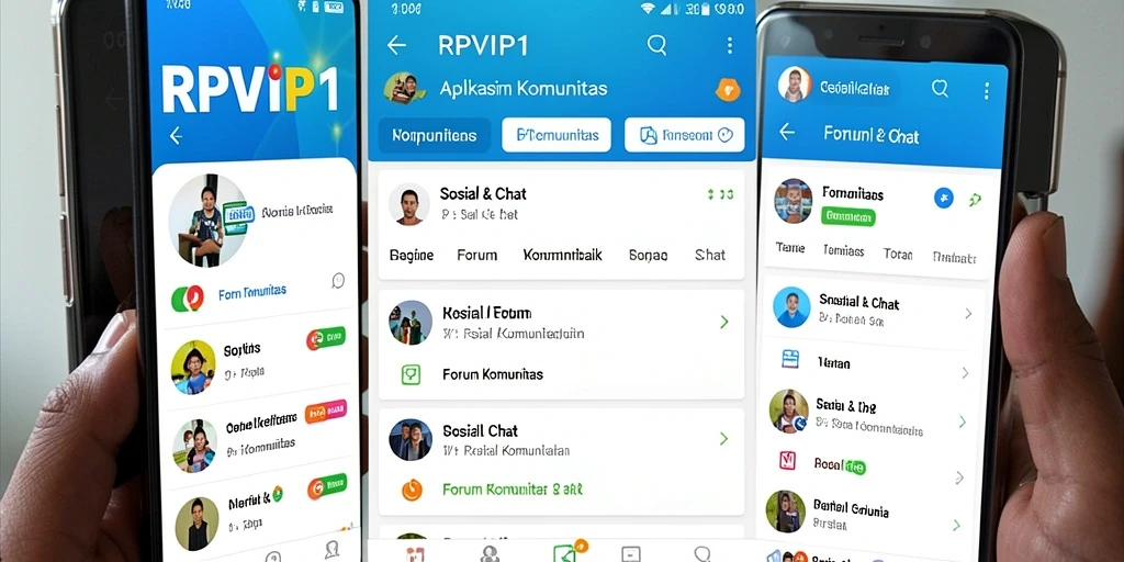 Antarmuka RPVIP1 menampilkan berbagai forum diskusi yang dinamis.