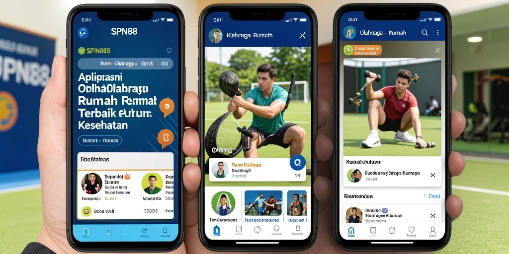 Tampilan antarmuka SPN88 yang menarik dan fungsional untuk olahraga rumah.